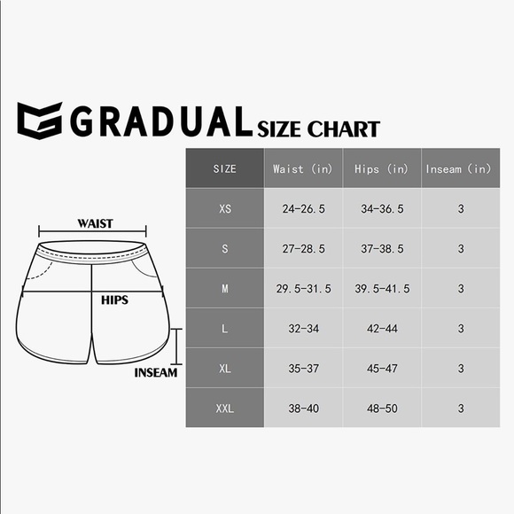G Gradual Women's Running Shorts 3" Athletic Shorts for Women withZipper Pockets - Picture 6 of 6